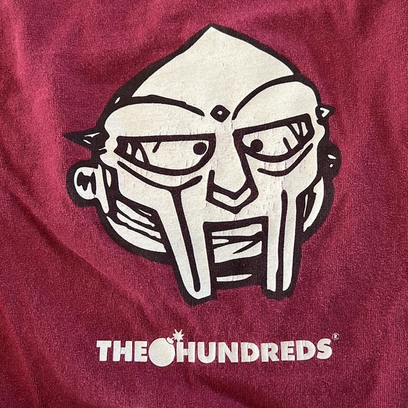 The Hundreds x MF Doom shirt size small burgundy - Picture 4 of 5
